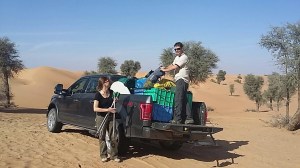 Unloading equipment from the stores