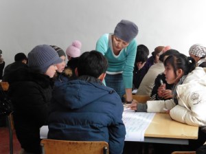 Rahat Yusubalieva directing group work