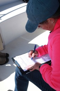 Laura recording data