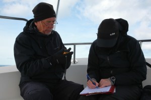 Stuart and Camila recording data