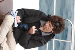 Silvio hard at work recording data (Craig Turner)