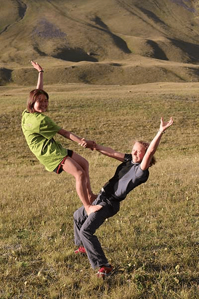 Miyana and Nikki clearly had too much energy after the day's hike